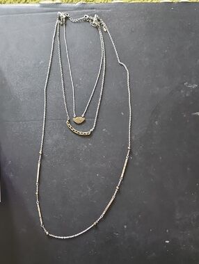 Premier Designs Two-Tone Layered Necklace in Gold and Silver